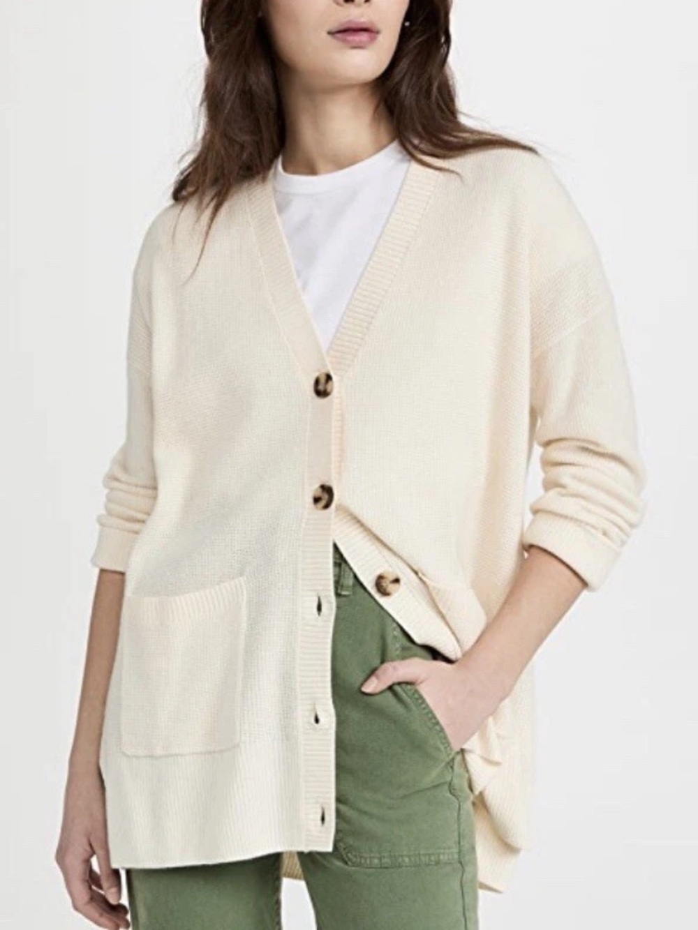 Madewell Asherton Waffle Cardigan Sweater size S